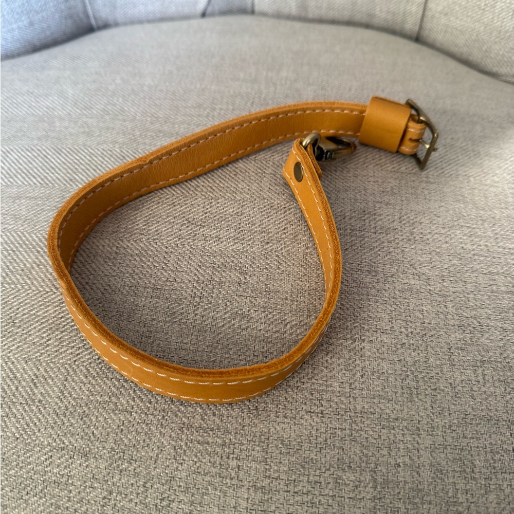 Portland Leather Goods Mini Crossbody Tote with Strap Extender - Sunflower - Picture 5 of 5